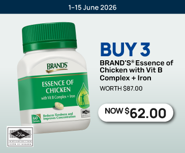 [Till 15 Jun 26] Buy 3 BRAND'S® Essence of Chicken with Vit B Complex + Iron at $62