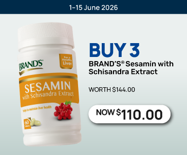 [Till 15 Jun 26] Buy 3 BRAND'S® Sesamin with Schisandra Extract at $110
